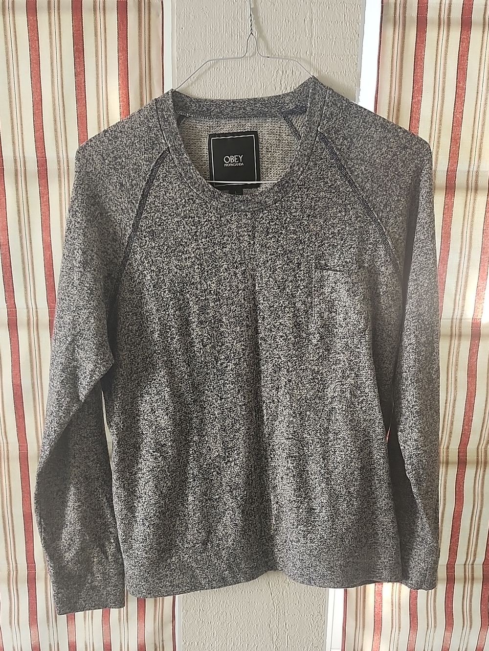 Obey Men’s Gray Crewneck Sweater